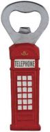 Telephone box bottle opener